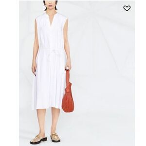 NWT Vince Sleeveless Shirred Band Collar Dress Small